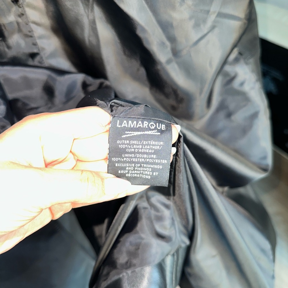 Lamarque Black Leather Jacket - Picture 6 of 16